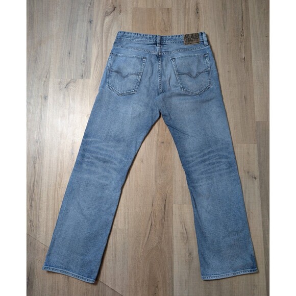 Guess Size 32X30 Desmond Relaxed Straight Jeans Distressed Whiskered Stretch - Picture 2 of 12